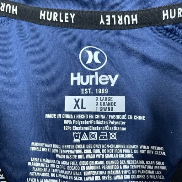 Hurley Men’s Polo Shirt Navy XL Polyester Blend Lightweight a0682 - Picture 2 of 6